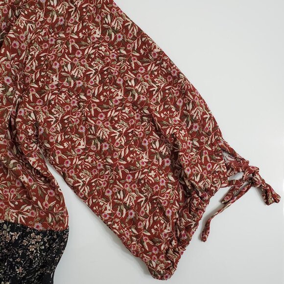 Natural Life Womens Maxi Tiered Dress L Mixed Print Half Sleeve Floral B… - Picture 7 of 11